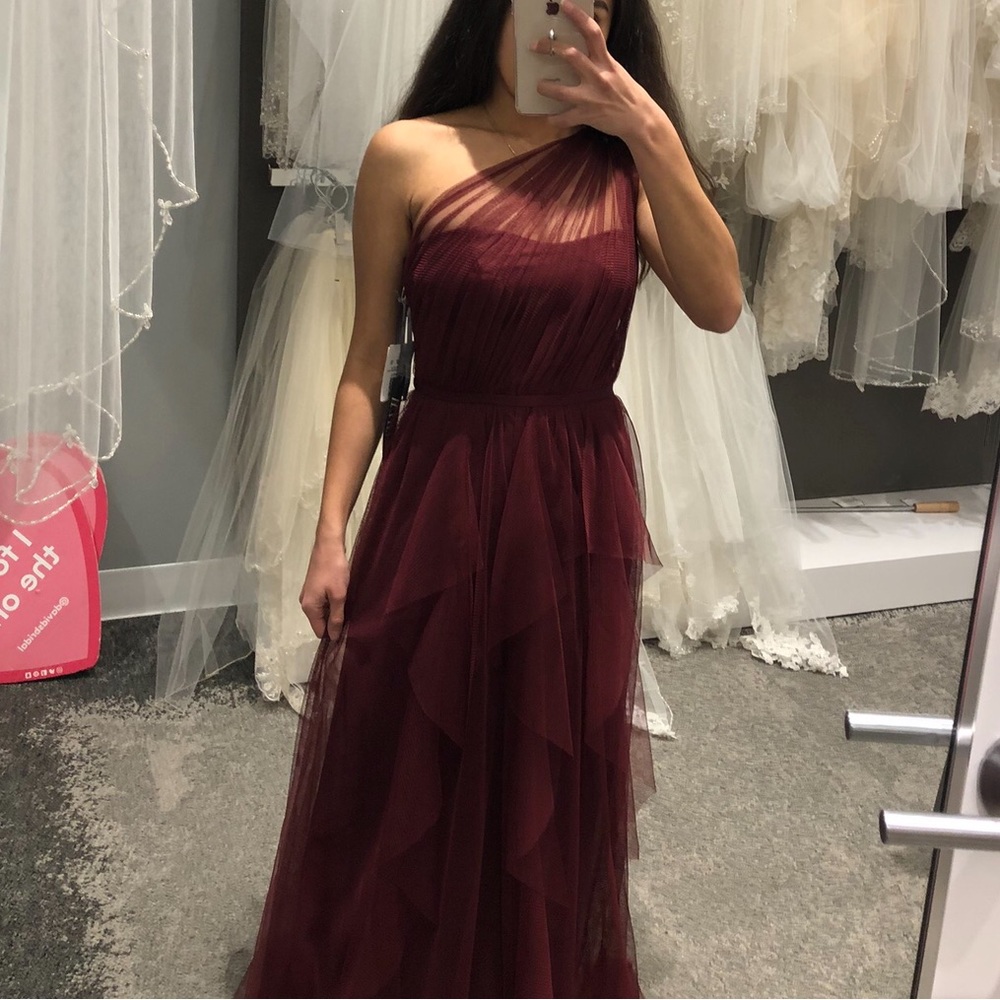 White by Vera Wang Wine Bridesmaid dress size 0